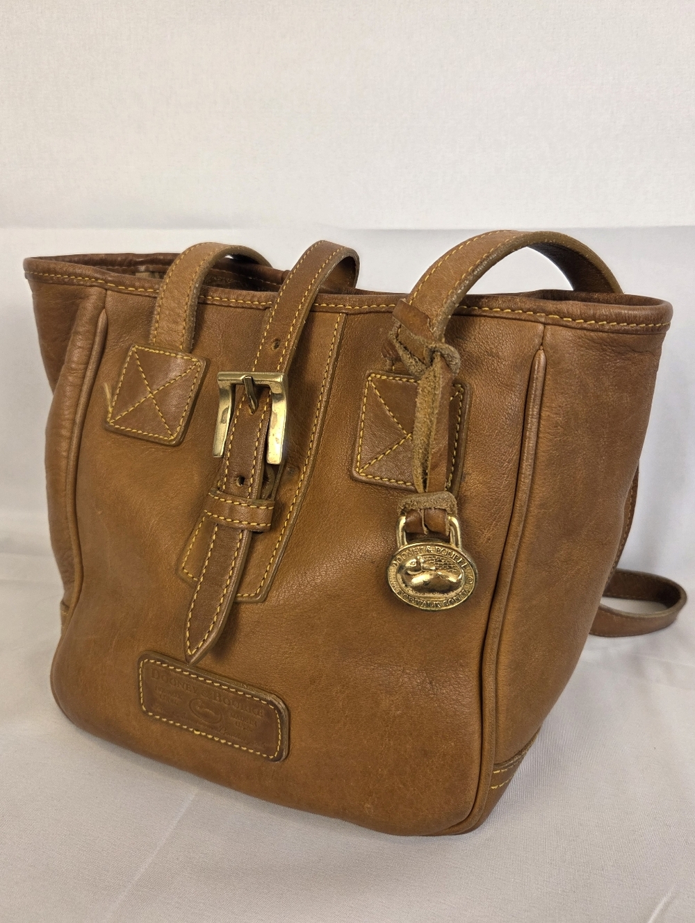 Vintage RARE Dooney & Bourke Florentine Leather Tote Bucket Bag Satchel
